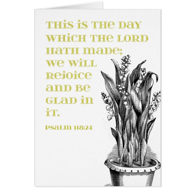 Psalm 118:24 Green Lilies of the Valley (Front)