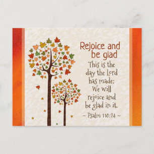 Psalm 118:24 This is the Day, Autumn Trees Postcard