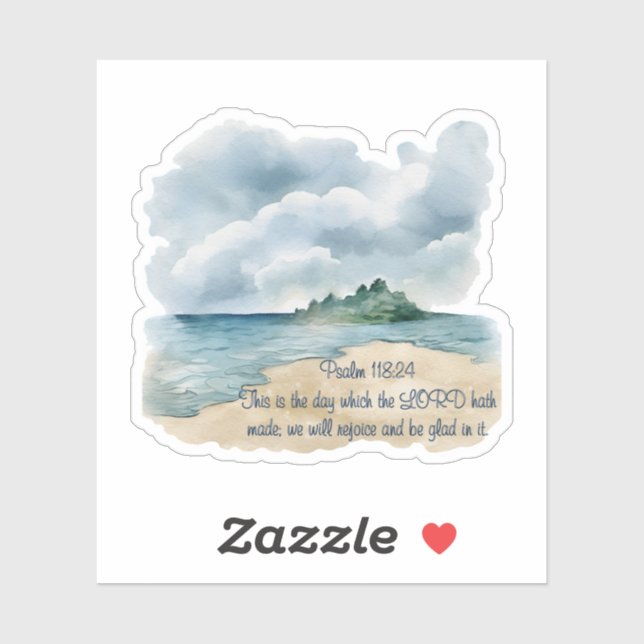 Psalm 118:24 This is the Day Cloudy Beach Scene (Sheet)