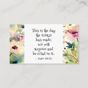 Psalm 118:24 This is the Day the Lord Made Bible Business Card