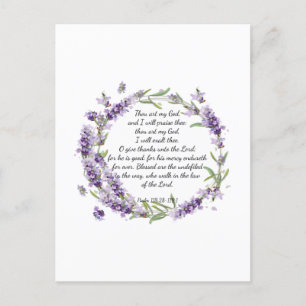 Psalm 118: 28 -119:1 postcard