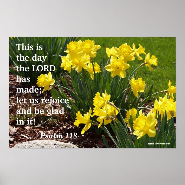 Psalm 118 Daffodil Poster (Front)