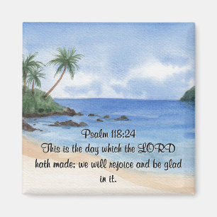 Psalm 118 The Lord's Day Palm Trees Magnet