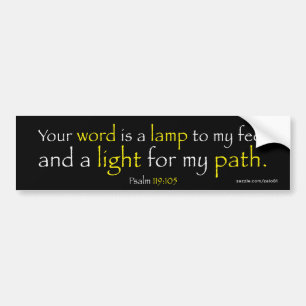 Psalm 119:105 bumper sticker