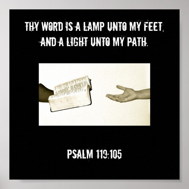 Psalm 119:105 Canvas Poster (Front)