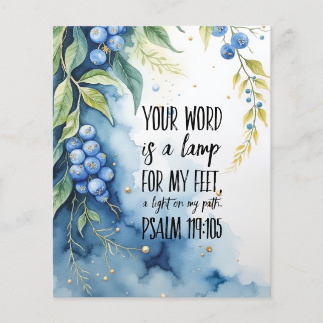 Psalm 119:105 Christian Bible Verse on Image Flyer (Front)