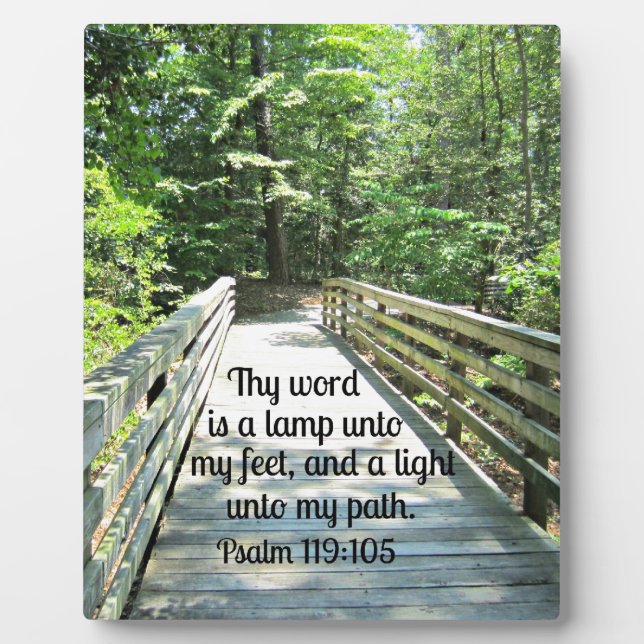 Psalm 119:105 Thy word is a lamp... Plaque (Front)