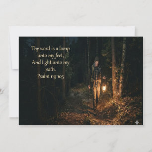 Psalm 119 :105 Thy Word is a Lamp to My Feet Quote Card