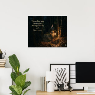 Psalm 119 :105 Thy Word is a Lamp to My Feet Quote Poster
