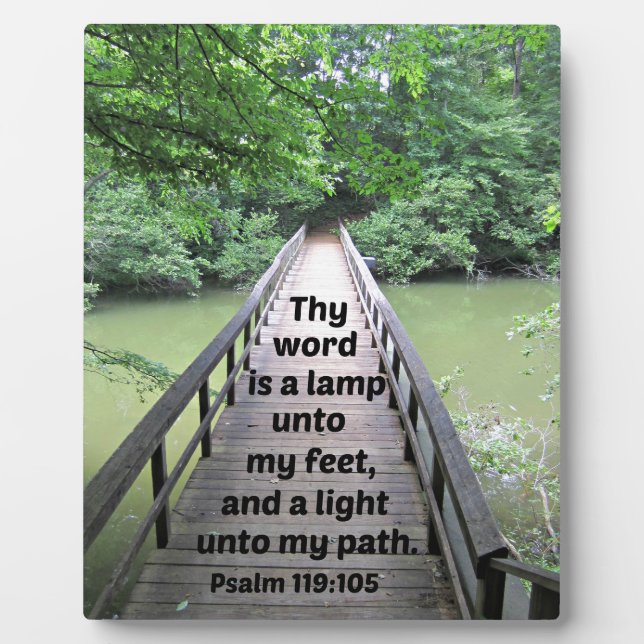 Psalm 119:105 Thy word is a lamp unto my feet and Plaque (Front)