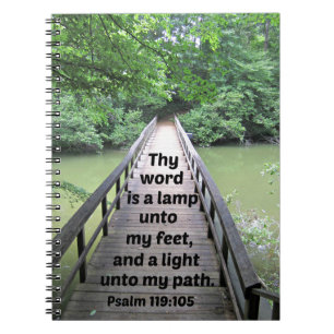 Psalm 119:105 Thy word is a lamp unto my feet and Spiral Notebook
