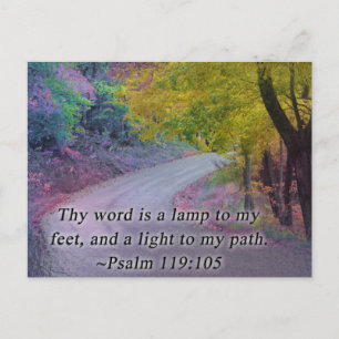 PSALM 119:105 THY WORD - LIGHT TO MY PATH - POSTCARD