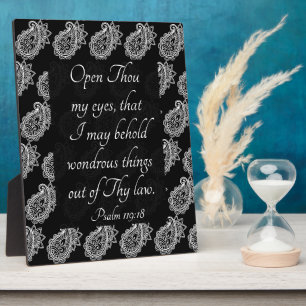 Psalm 119:18 plaque