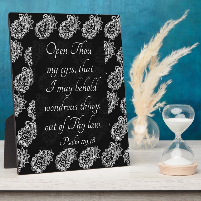 Psalm 119:18 plaque (Side)