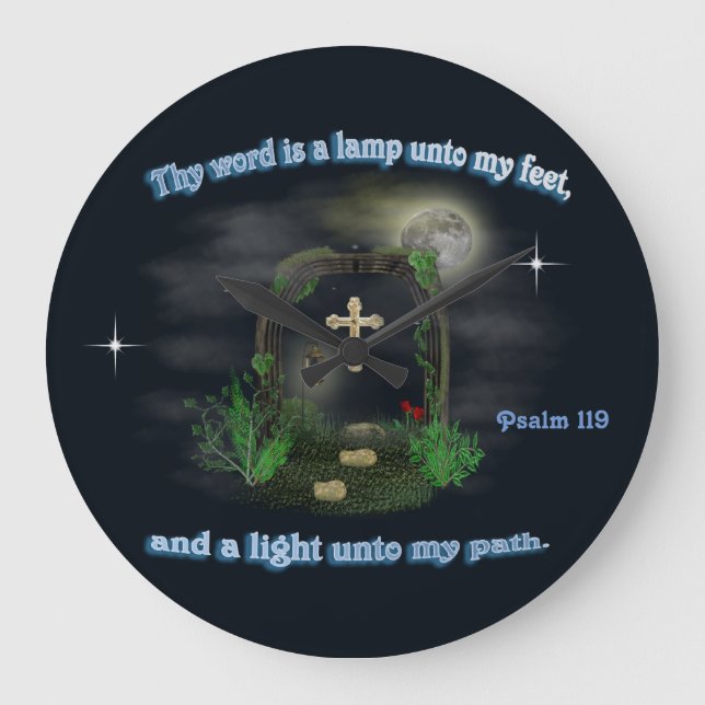 Psalm 119 large clock (Front)