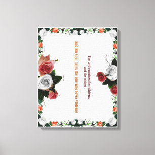 Psalm 11:5, No Violence Canvas Print