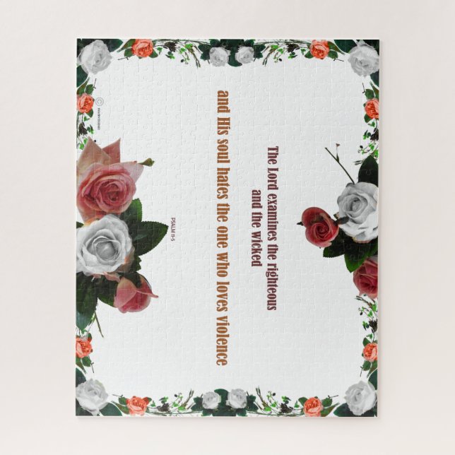 Psalm 11:5, No Violence Jigsaw Puzzle (Vertical)
