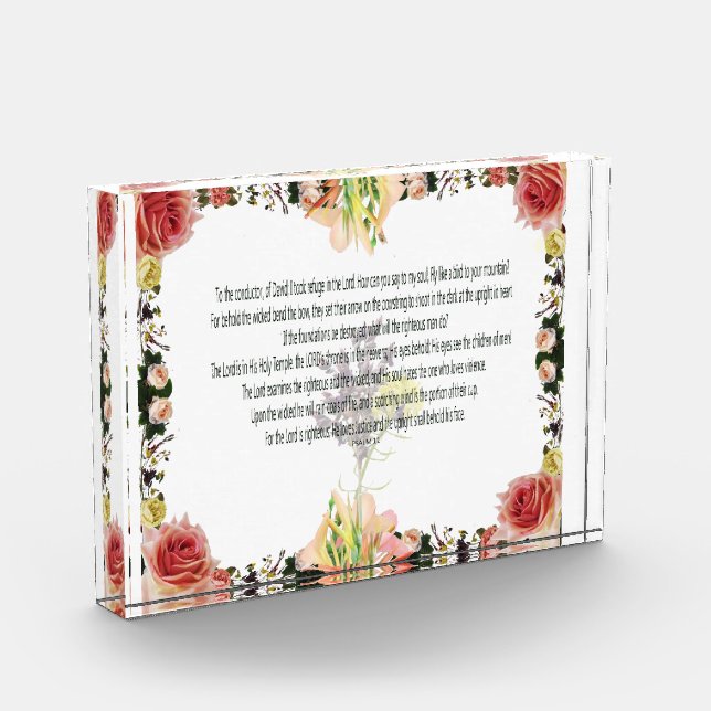 Psalm 11 Scripture Art - Divine Justice & Trust Photo Block (Left)
