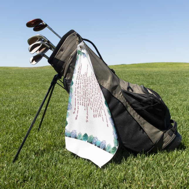 Psalm 11 Scripture Art - Trust in the Lord Golf Towel (Green)