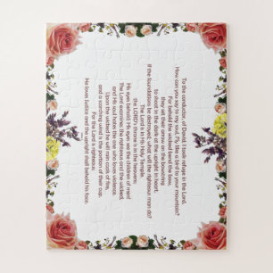Psalm 11 Scripture Art - Trust in the Lord Jigsaw Puzzle