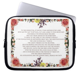 Psalm 11 Scripture Art - Trust in the Lord Laptop Sleeve