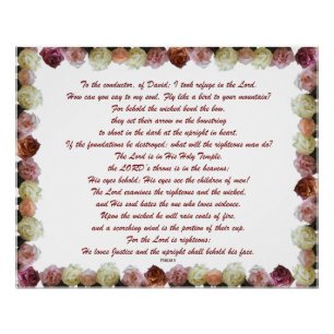 Psalm 11, Scripture, Bible Verse, Poster