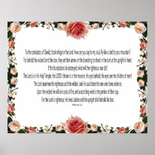 PSALM-11, See the Children of Men, Pink Floral Poster