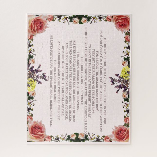 Psalm 11, The Lord Loved Justice, Jigsaw Puzzle (Vertical)