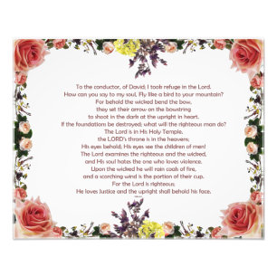 Psalm 11, To the conductor, of David; Photo Print