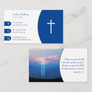 Psalm 121; 1-2   Christian Inspirational Business Card