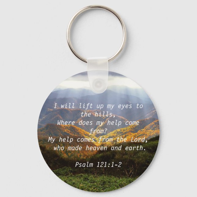 Psalm 121:1-2  key ring (Front)