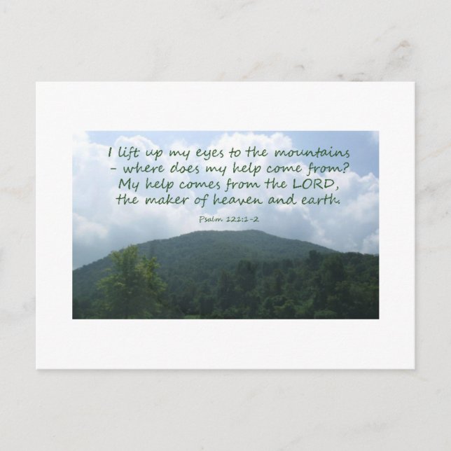 Psalm 121:1-2 postcard (Front)