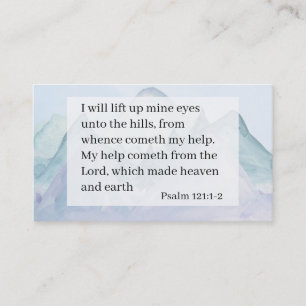 Psalm 121 1and 2 Church Business Card