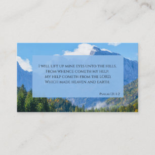 Psalm 121 1and 2 Church Business Card