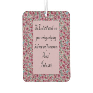 "Psalm 121:8 Floral Air Freshener – Christian Car 