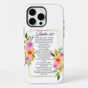 Psalm 121 Floral Geometric Frame iPhone 16 Pro Max Case