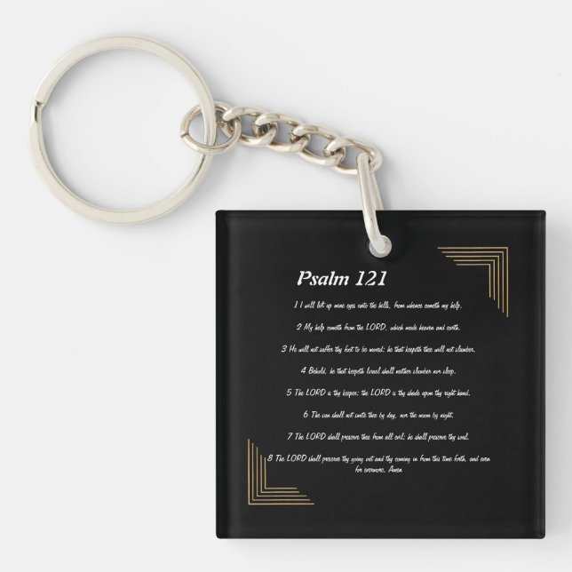 Psalm 121   keychain (Front)