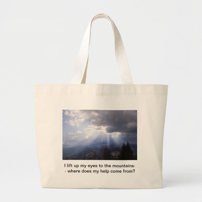 Psalm 121 large tote bag (Front)