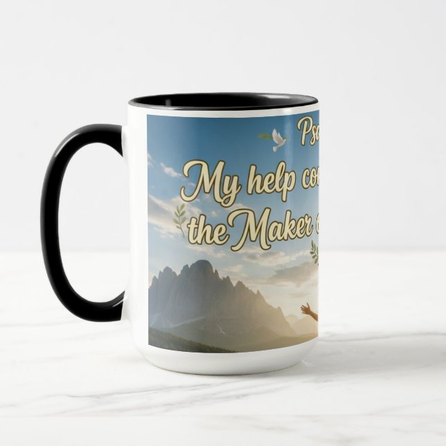 Psalm 121 My help comes from the Lord -  Mug (Left)
