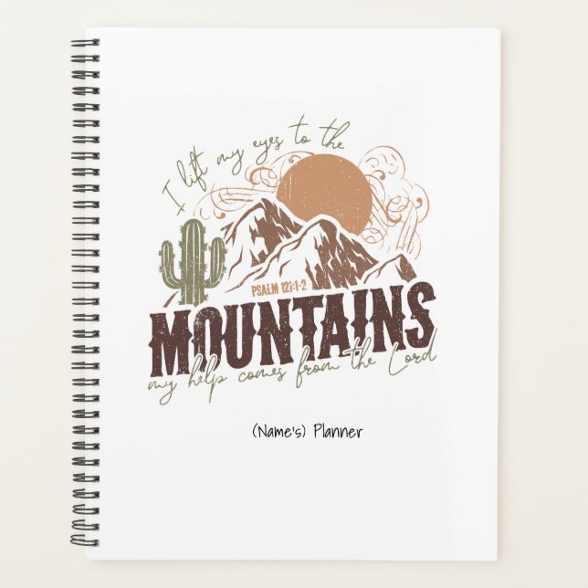 Psalm 121 Personalised Christian  Planner (Front)