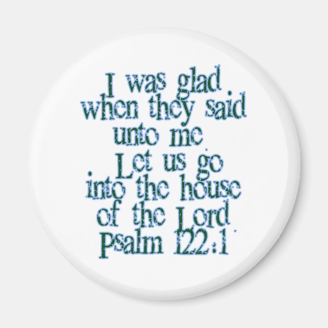 Psalm 122:1 magnet (Front)