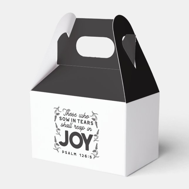 Psalm 126:5 Scripture Typography – Reap in Joy Favour Box (Front Side)