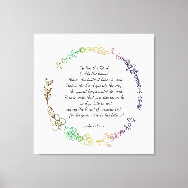 Psalm 127 canvas print (Front)
