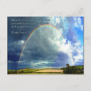 Psalm 128:5 Full Rainbow Postcard