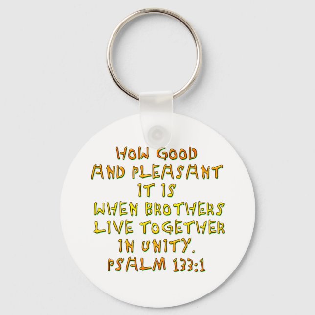 Psalm 133:1 key ring (Front)