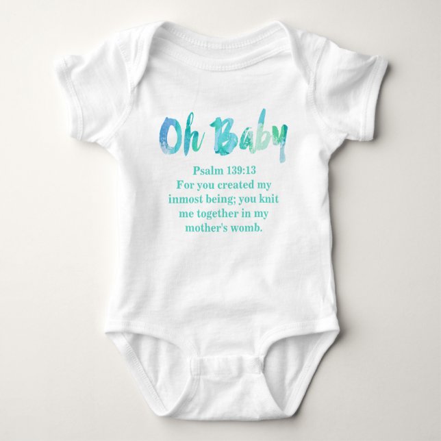 Psalm 139:13 For you created my inmost being Baby Bodysuit (Front)