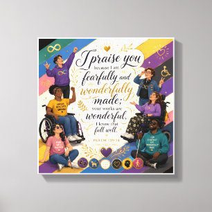 Psalm 139:14 - Fearfully and Wonderfully Made In Canvas Print