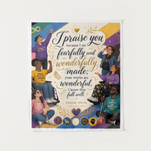 Psalm 139:14 - Fearfully and Wonderfully Made In Tapestry