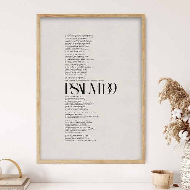 Psalm 139, Bible Verse, Modern Bible, Scripture Wa Poster (Creator Uploaded)