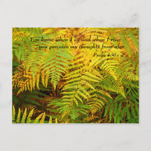 Psalm 139 v 2   Inspirational Words Postcard